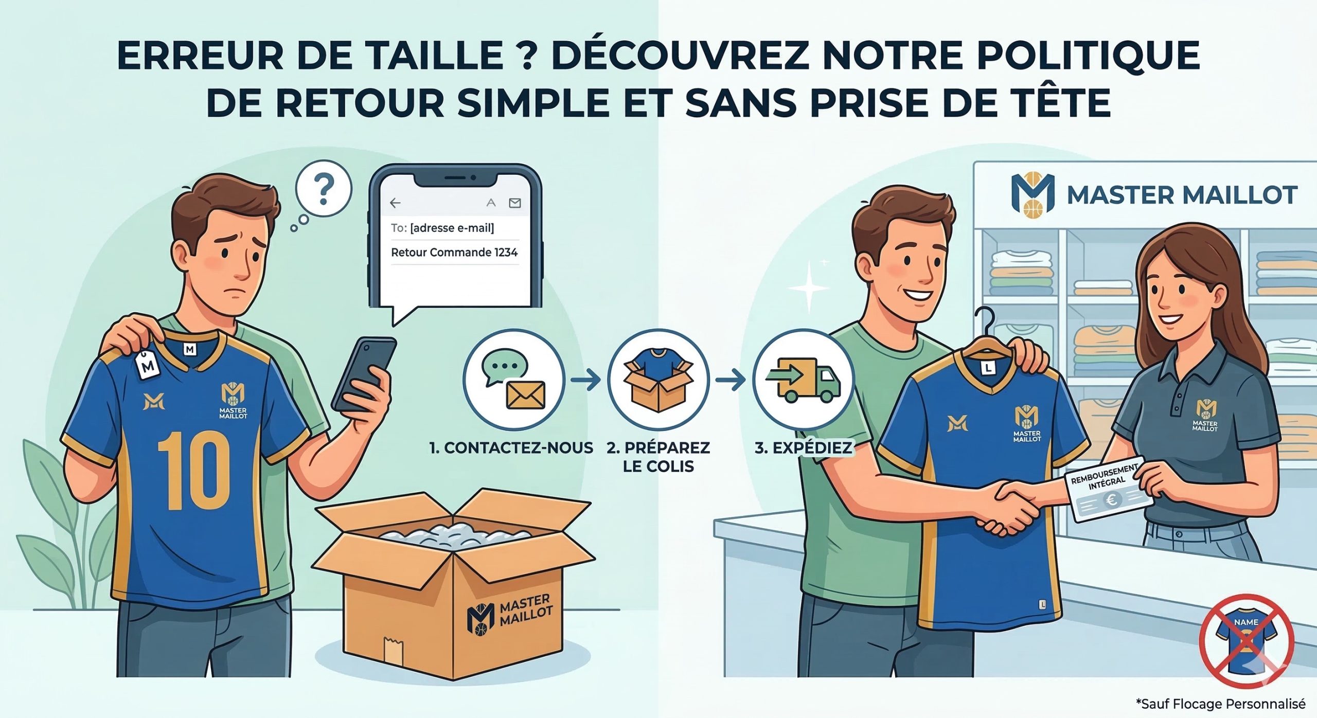 Erreur de taille ? Découvrez notre politique de retour simple et sans prise de tête